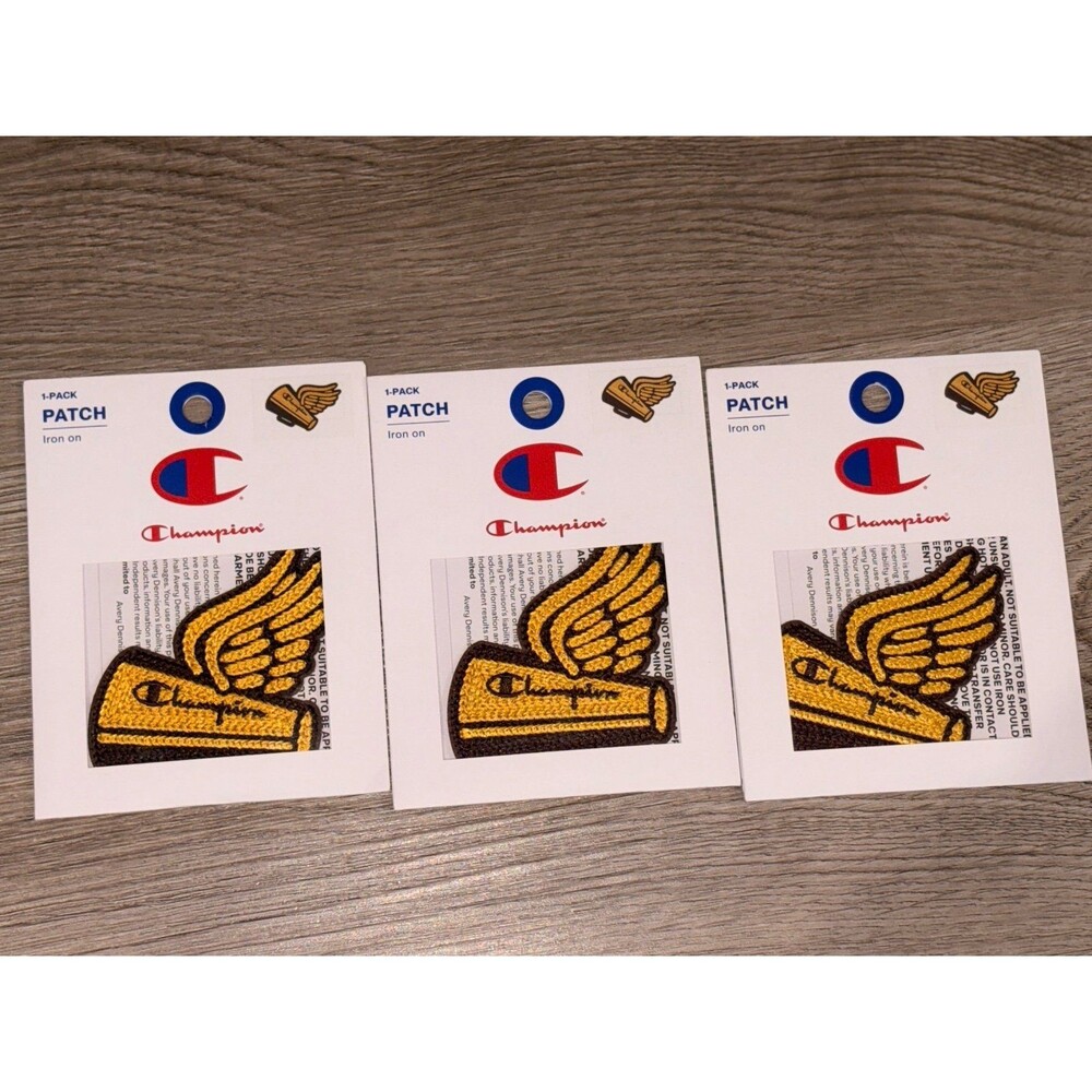 Champion Bundle of 3 Iron On Patches